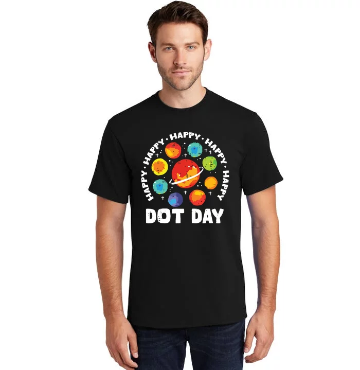 Groovy Happy Dot Day 2024 Colorful Polka Dot Tall T-Shirt