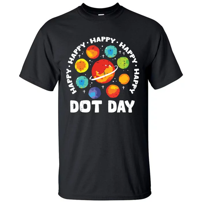 Groovy Happy Dot Day 2024 Colorful Polka Dot Tall T-Shirt