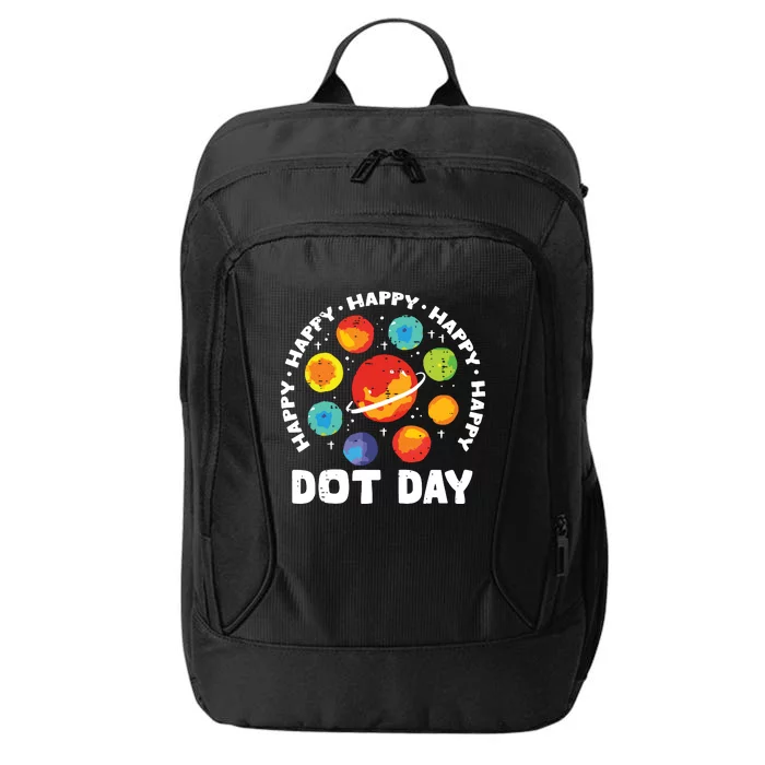 Groovy Happy Dot Day 2024 Colorful Polka Dot City Backpack