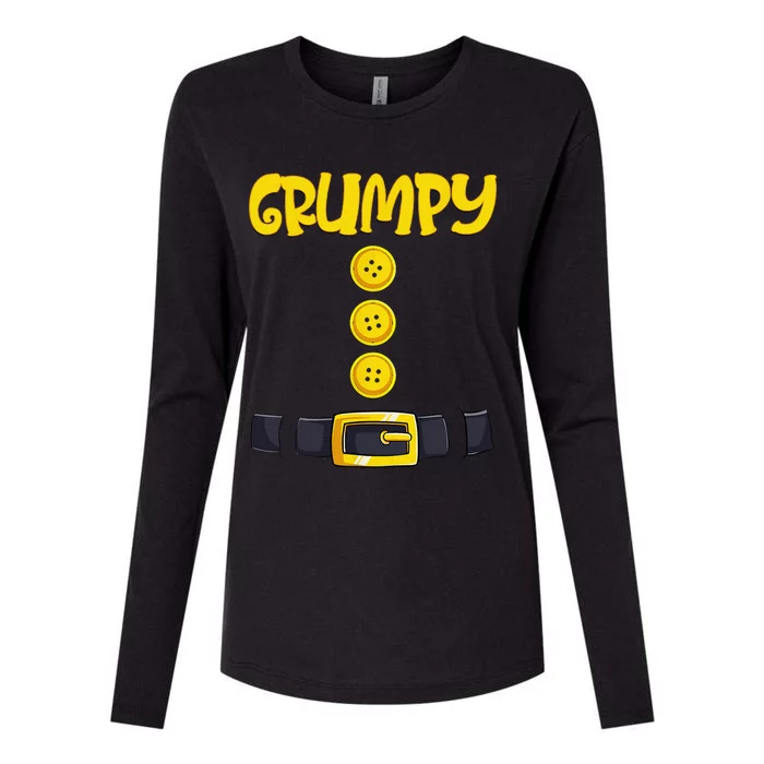 Grumpy Halloween Dwarf Costume Color Matching Womens Cotton Relaxed Long Sleeve T-Shirt