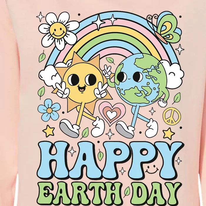 Groovy Happy Earth Day 2024 Save The Planet Womens California Wash Sweatshirt