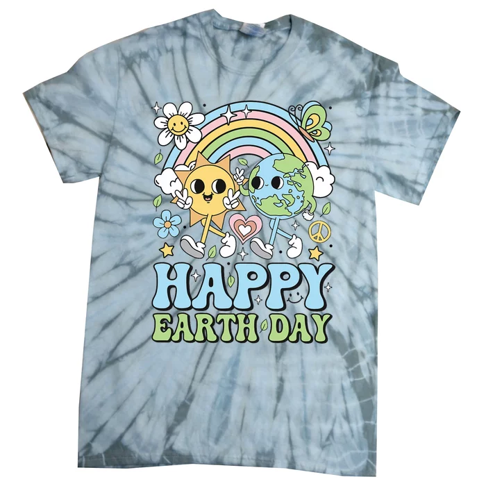 Groovy Happy Earth Day 2024 Save The Planet Tie-Dye T-Shirt