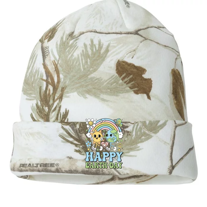 Groovy Happy Earth Day 2024 Save The Planet Kati - 12in Camo Beanie