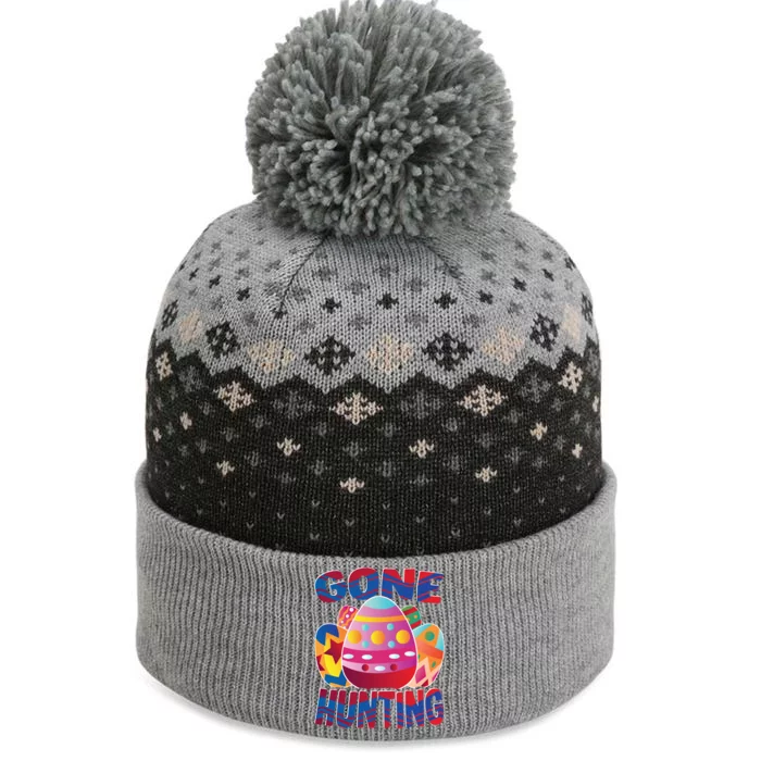 Gone Hunting Easter Bunny Easter Pun Easter Egg Easter Gift The Baniff Cuffed Pom Beanie