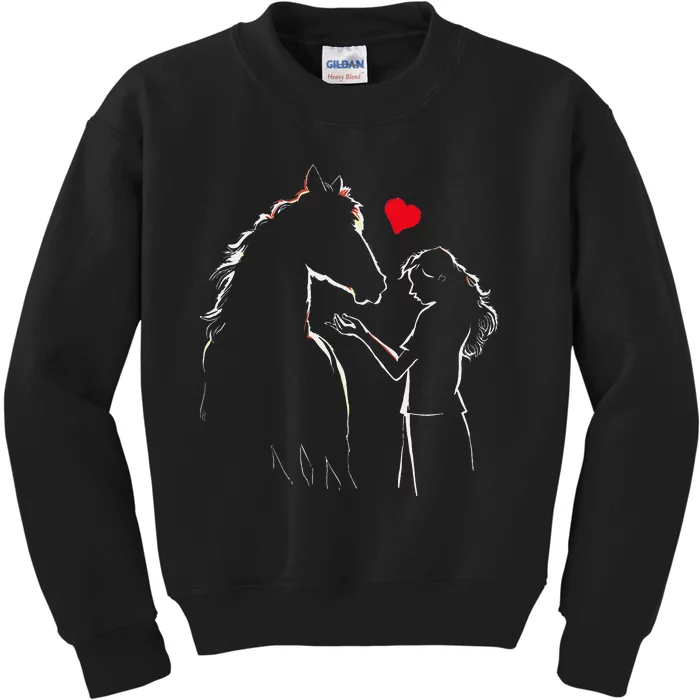 Gifts Horse Equestrian Horse Horseback Riding Kids Sweatshirt