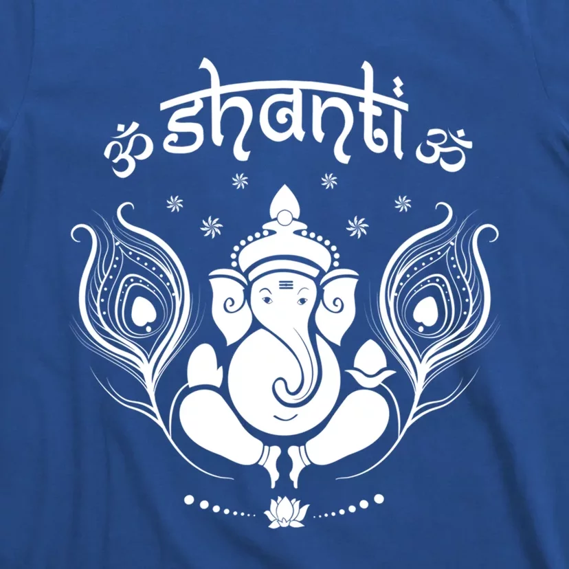 Ganesh Hindu Elephant God Shanti Peace Yoga Gift T-Shirt