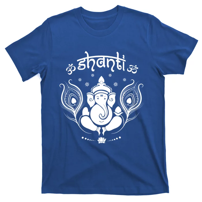 Ganesh Hindu Elephant God Shanti Peace Yoga Gift T-Shirt