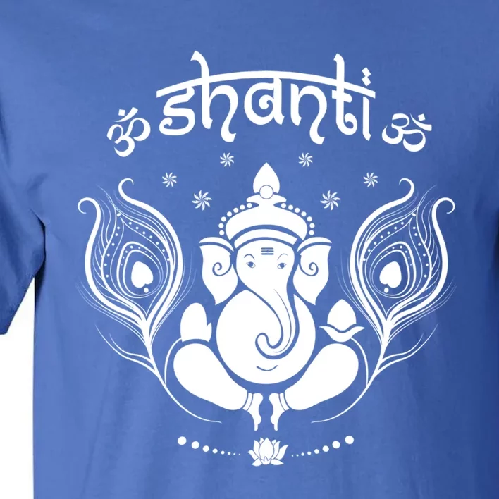 Ganesh Hindu Elephant God Shanti Peace Yoga Gift Tall T-Shirt