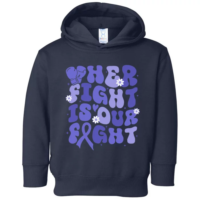 Gerd Her Fight Is Our Fight Periwinkle Flower Ribbon Toddler Hoodie