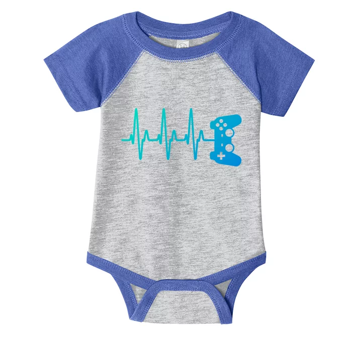 Gamer Heartbeat For Gaming Gift Infant Baby Jersey Bodysuit