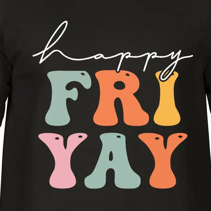 Groovy Happy Fri-yay! Teachers Weekend Friday Teacher TGIF Comfort Colors T-Shirt