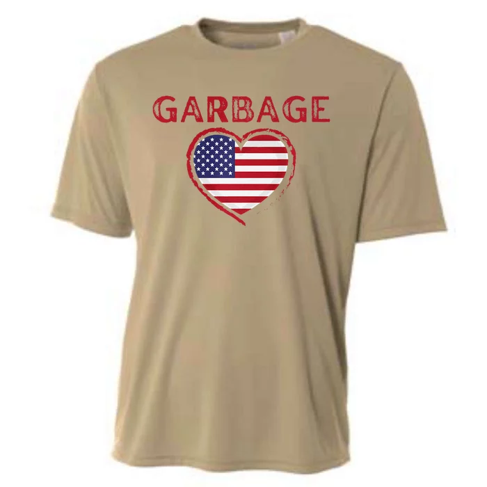 Garbage Heart Flag Usa Premium Cooling Performance Crew T-Shirt