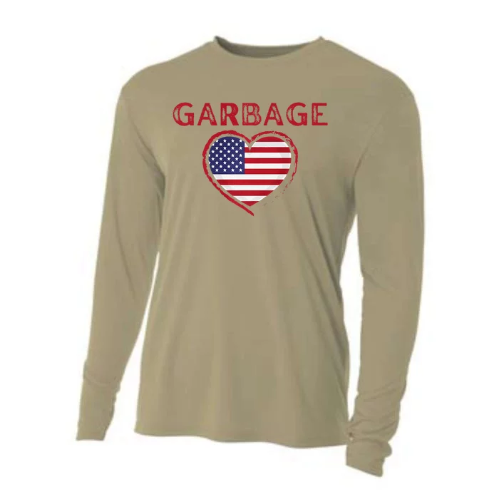 Garbage Heart Flag Usa Premium Cooling Performance Long Sleeve Crew