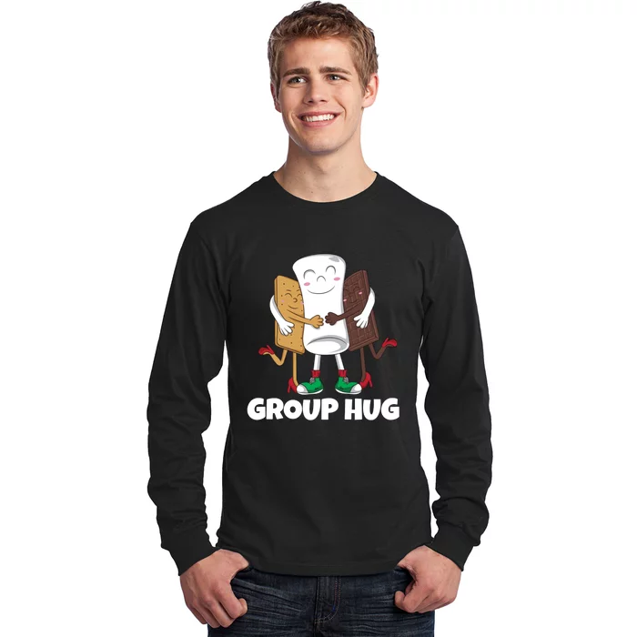 Group Hug Funny Marshmallow Chocolate Long Sleeve Shirt