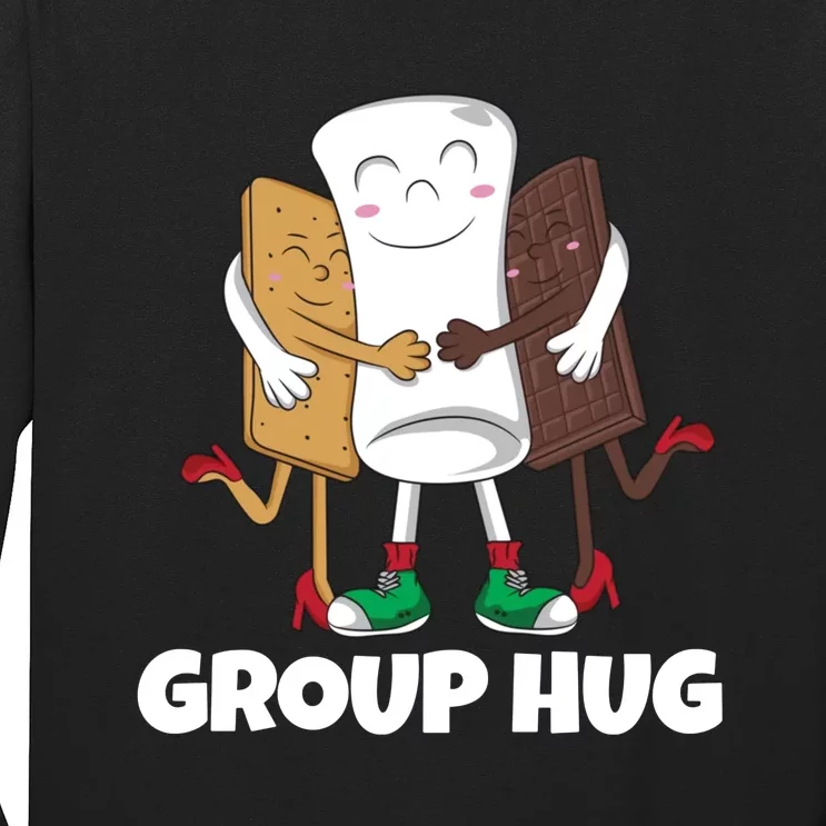 Group Hug Funny Marshmallow Chocolate Long Sleeve Shirt