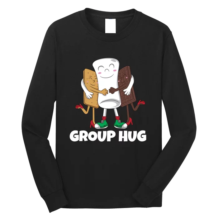 Group Hug Funny Marshmallow Chocolate Long Sleeve Shirt