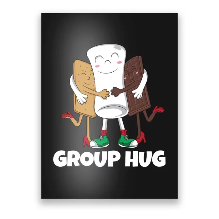 Group Hug Funny Marshmallow Chocolate Poster