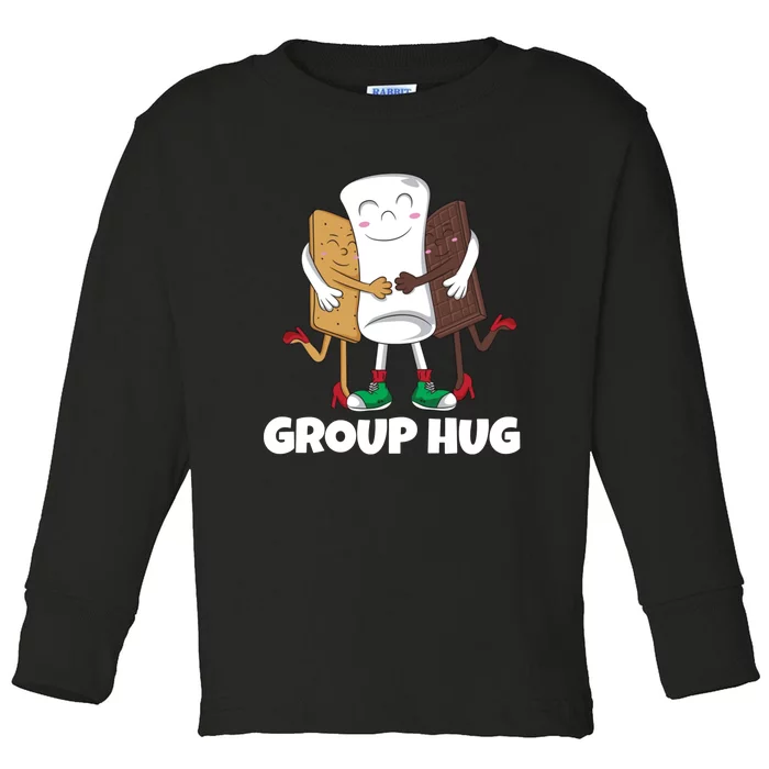 Group Hug Funny Marshmallow Chocolate Toddler Long Sleeve Shirt