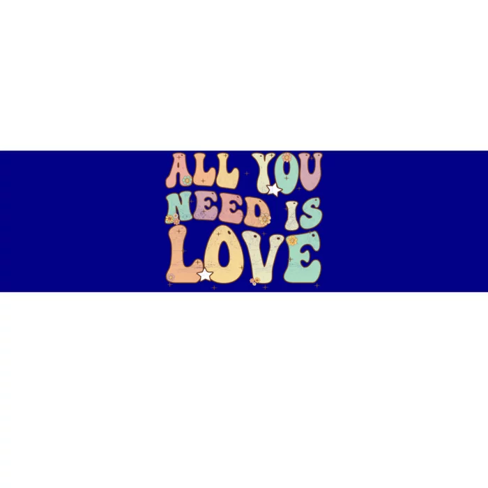 Groovy Hippie Flower All You Need Is Love Gift Bumper Sticker