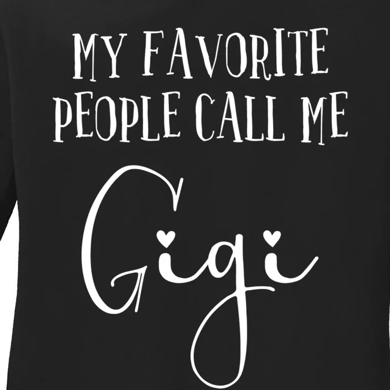 Gigi Heart For Women Grandma Christmas Birthday Mother's Day Gift Ladies Long Sleeve Shirt