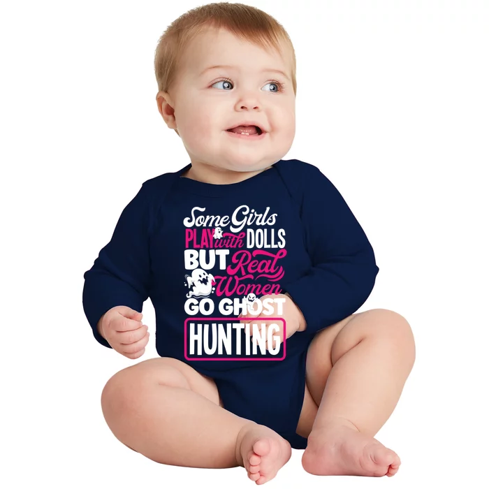 Ghost Hunting Female Paranormal Investigator Gift Baby Long Sleeve Bodysuit