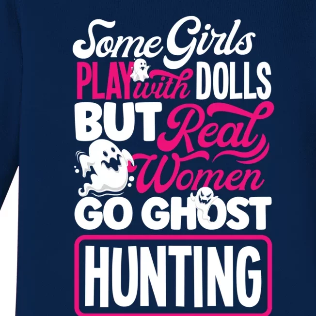 Ghost Hunting Female Paranormal Investigator Gift Baby Long Sleeve Bodysuit