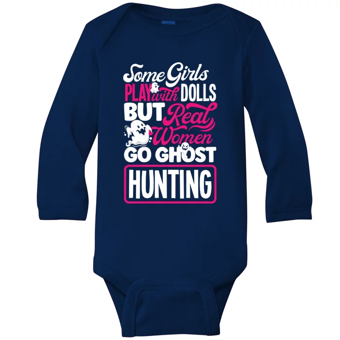 Ghost Hunting Female Paranormal Investigator Gift Baby Long Sleeve Bodysuit