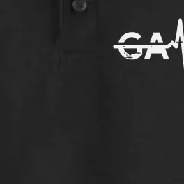 Gamer Heartbeat Funny Video Gaming Dry Zone Grid Performance Polo