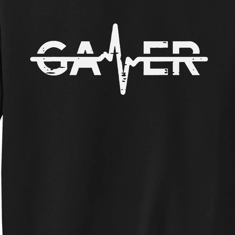 Gamer Heartbeat Funny Video Gaming Tall Sweatshirt