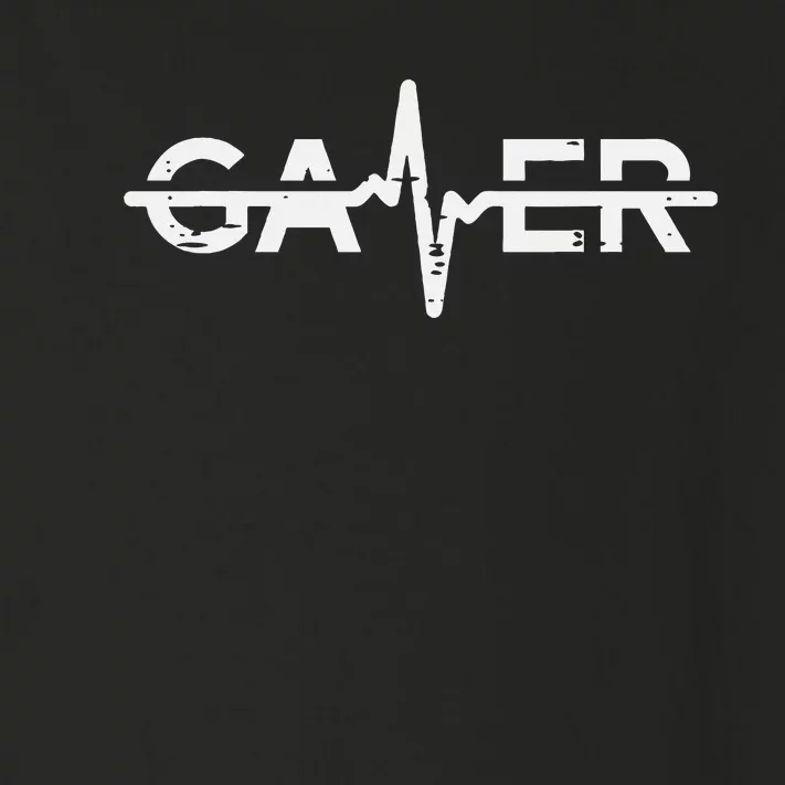 Gamer Heartbeat Funny Video Gaming Toddler Long Sleeve Shirt