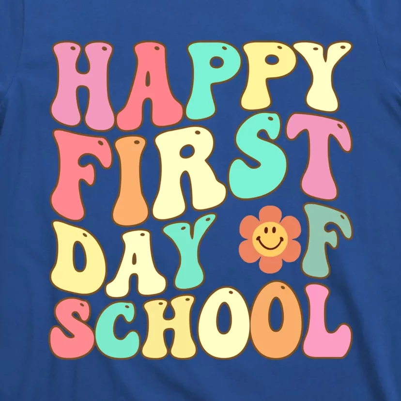 Groovy Happy First Day Of School Teacher Back To School Cool Gift T-Shirt