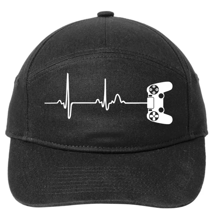 Gamer Heartbeat For Video Game Players 7-Panel Snapback Hat