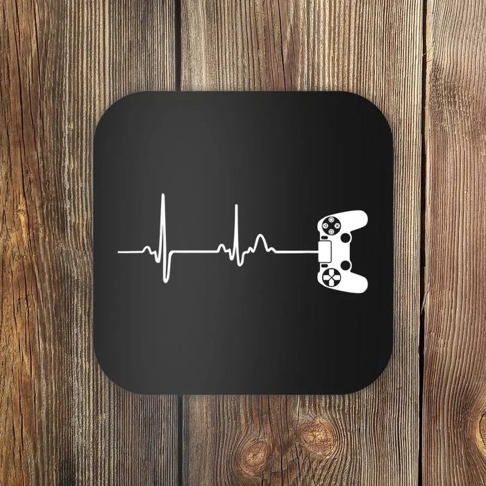 Gamer Heartbeat For Video Game Players Coaster