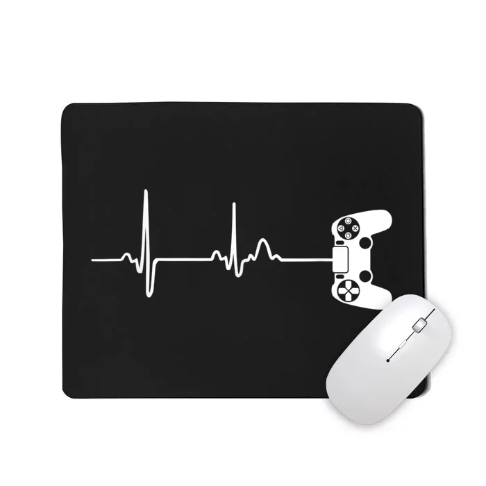 Gamer Heartbeat For Video Game Players Mousepad