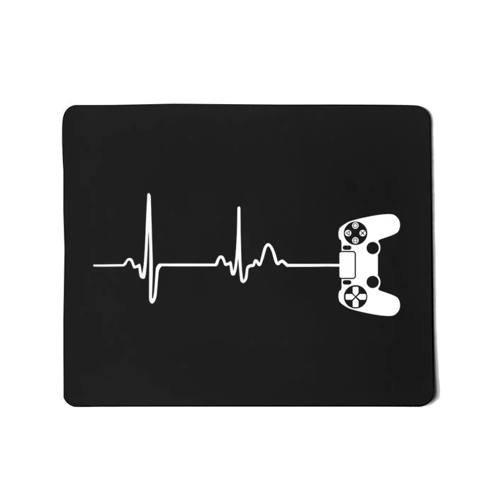 Gamer Heartbeat For Video Game Players Mousepad