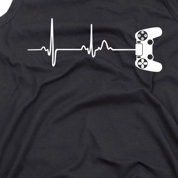 Gamer Heartbeat For Video Game Players Tank Top