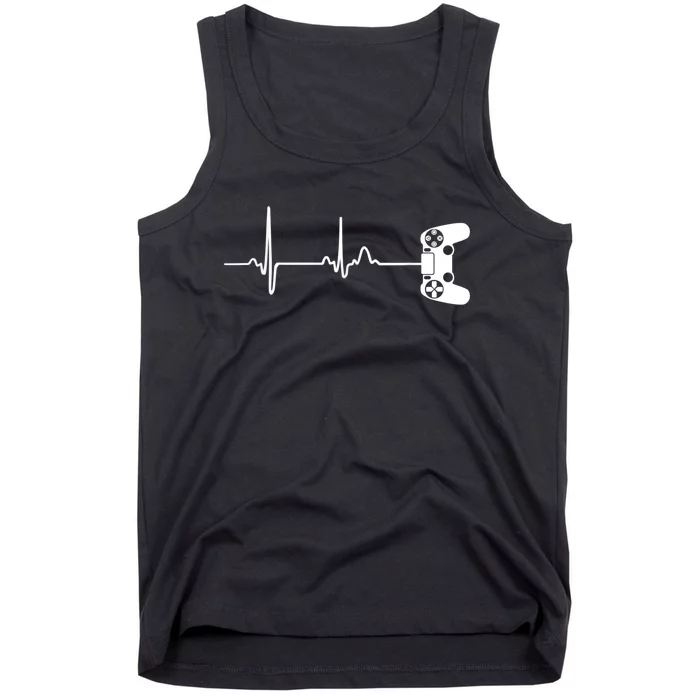 Gamer Heartbeat For Video Game Players Tank Top