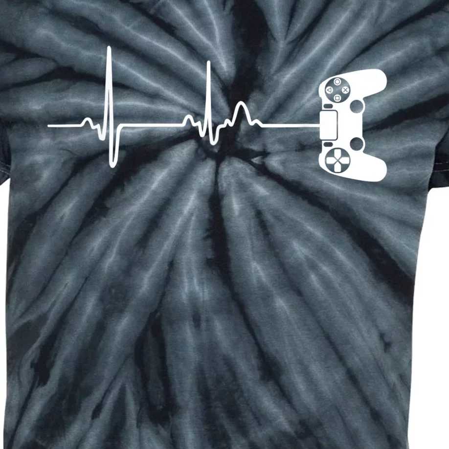 Gamer Heartbeat For Video Game Players Kids Tie-Dye T-Shirt