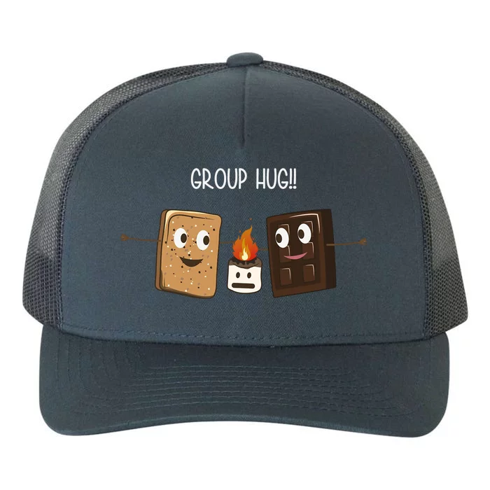 Group Hug Funny Smores Camping Roasting Outdoor Yupoong Adult 5-Panel Trucker Hat