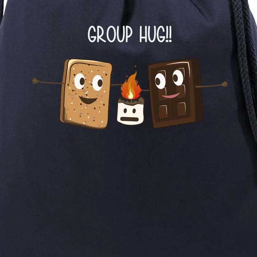 Group Hug Funny Smores Camping Roasting Outdoor Drawstring Bag