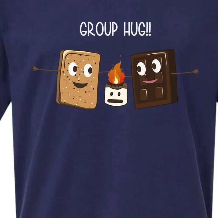 Group Hug Funny Smores Camping Roasting Outdoor Sueded Cloud Jersey T-Shirt