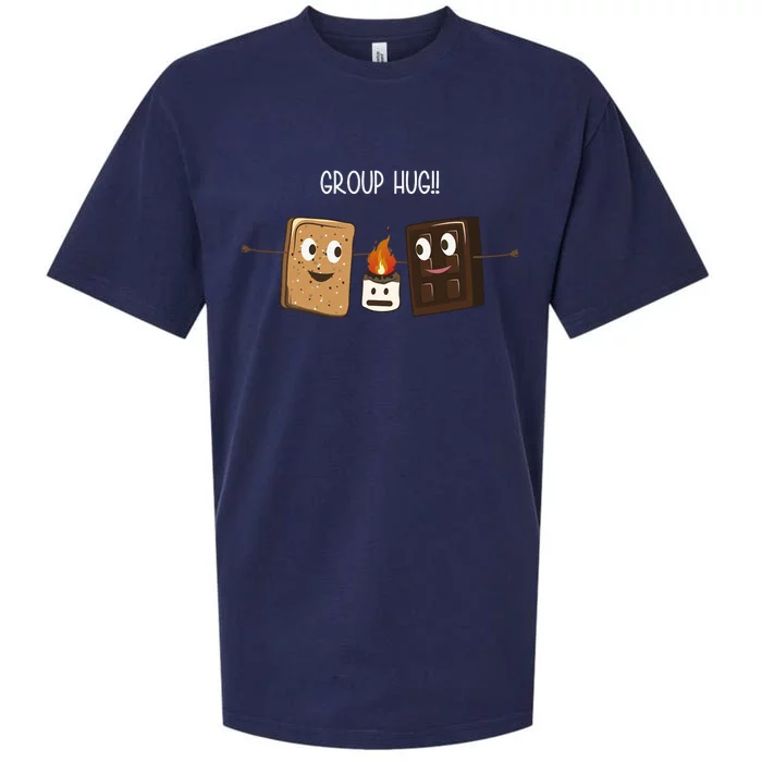 Group Hug Funny Smores Camping Roasting Outdoor Sueded Cloud Jersey T-Shirt