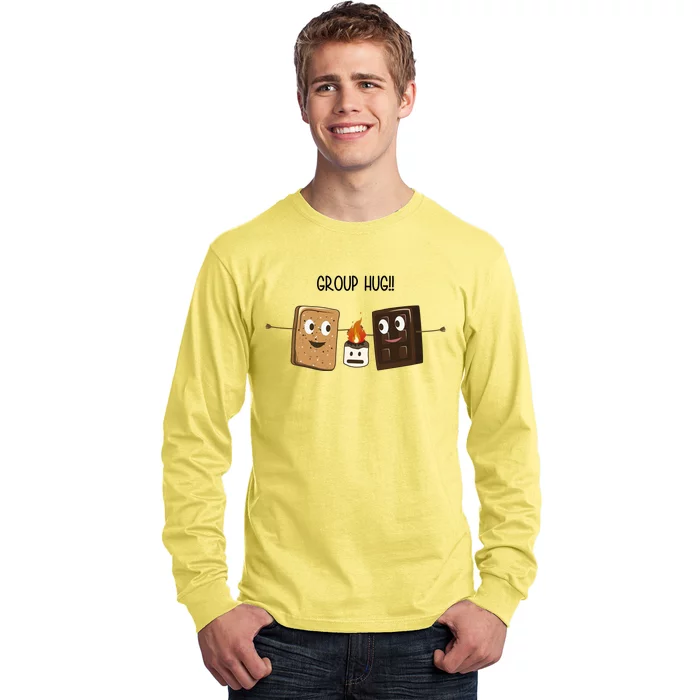 Group Hug Funny Smores Camping Roasting Outdoor Long Sleeve Shirt