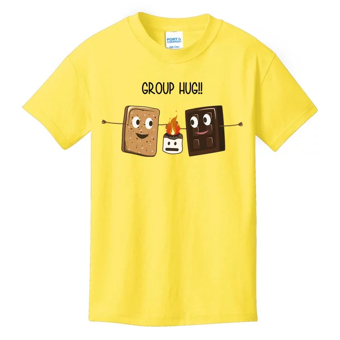 Group Hug Funny Smores Camping Roasting Outdoor Kids T-Shirt