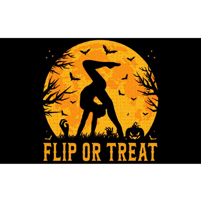 Gymnastics Halloween Flip or Treat Halloween Gymnastics Bumper Sticker