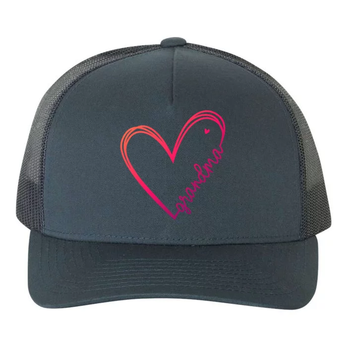 Grandma Heart For Christmas MotherS Day Birthdays Great Gift Yupoong Adult 5-Panel Trucker Hat