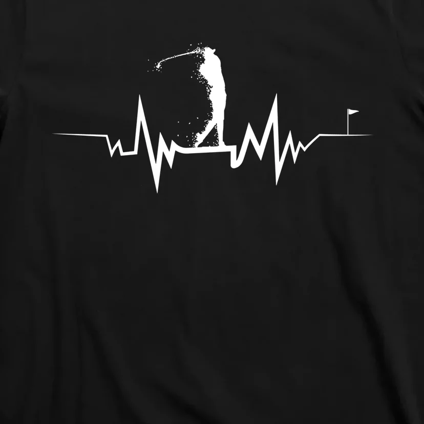 Golf Heartbeat Funny Design For Golfers Cool Gift T-Shirt