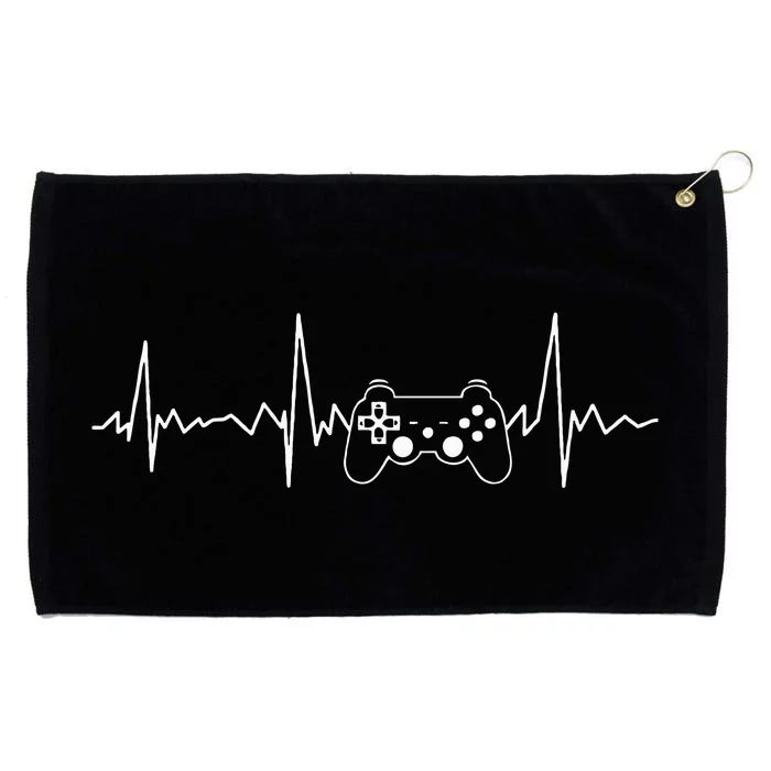 Gamer Heartbeat Funny Video Game Gift Gamer Grommeted Golf Towel