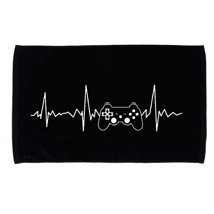 Gamer Heartbeat Funny Video Game Gift Gamer Microfiber Hand Towel