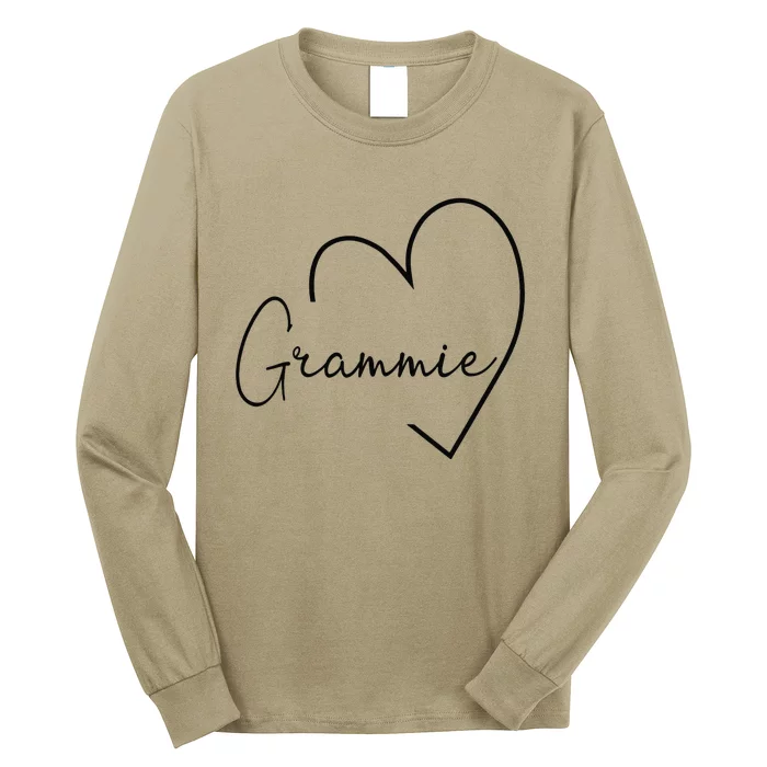 Grammie Heart For Women Grandma Christmas Mother's Day Long Sleeve Shirt